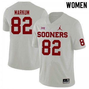 Womens Sooners #82 Josiah Markum White Jordan Brand NCAA Jerseys 853355-469