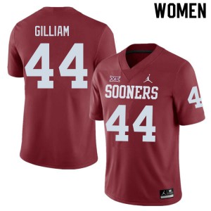 Women's OU Sooners #44 Kelvin Gilliam Crimson Alumni Jersey 115383-682
