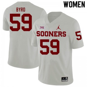 Women's OU Sooners #59 Savion Byrd White Stitch Jersey 621099-192