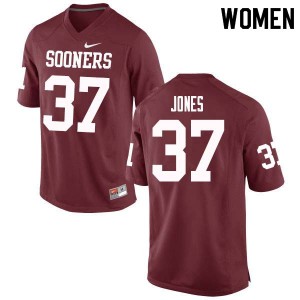 Women OU #37 Spencer Jones Crimson University Jerseys 752941-401