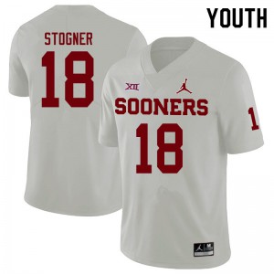 Youth Oklahoma #18 Austin Stogner White Jordan Brand Player Jerseys 571201-100