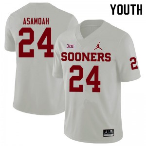 Youth Oklahoma Sooners #24 Brian Asamoah White Jordan Brand High School Jerseys 772545-726