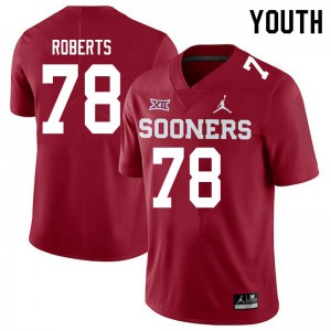 Youth OU #78 Bryce Roberts Crimson Jordan Brand High School Jerseys 849035-959