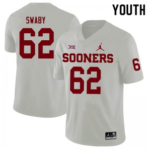 Youth Sooners #62 David Swaby White Jordan Brand Official Jersey 506788-946