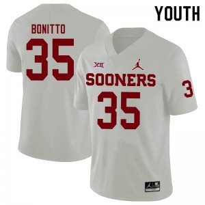 Youth OU Sooners #35 Nik Bonitto White Jordan Brand Alumni Jersey 226940-260