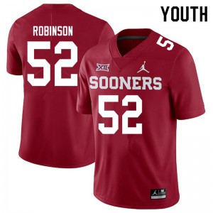 Youth Oklahoma Sooners #52 Tyrese Robinson Crimson Jordan Brand High School Jerseys 149189-983
