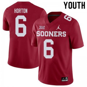 Youth Oklahoma #6 Cade Horton Crimson Player Jersey 820998-956