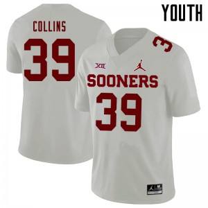Youth OU Sooners #39 Doug Collins White Jordan Brand University Jerseys 323336-801