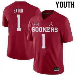 Youth Oklahoma Sooners #1 Joshua Eaton Crimson Football Jersey 971190-584