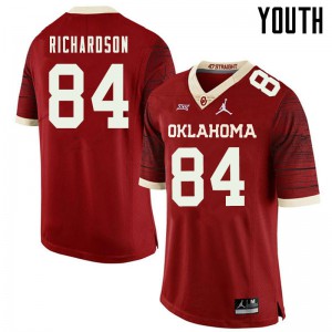 Youth Oklahoma #84 Kyre Richardson Retro Red Jordan Brand Throwback Stitched Jersey 299213-386