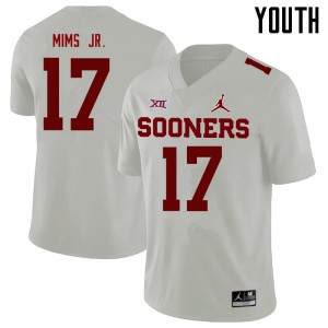 Youth Oklahoma Sooners #17 Marvin Mims White Jordan Brand Player Jersey 943745-886