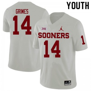 Youth OU #14 Reggie Grimes White Alumni Jerseys 875977-482
