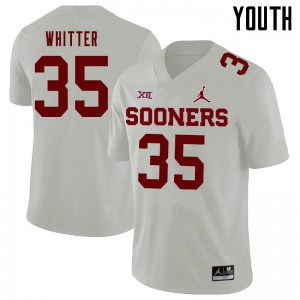 Youth OU Sooners #35 Shane Whitter White Jordan Brand Football Jersey 917293-165