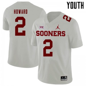 Youth OU Sooners #2 Theo Howard White Jordan Brand NCAA Jersey 578488-131