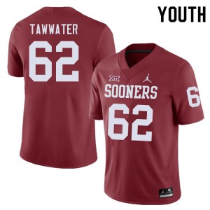 Youth OU Sooners #62 Ben Tawwater Crimson College Jersey 848916-969