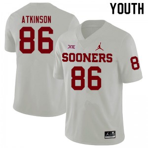 Youth Oklahoma #86 Colt Atkinson White Stitch Jersey 856450-531