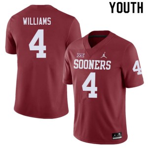 Youth OU Sooners #4 Mario Williams Crimson Alumni Jerseys 484288-594