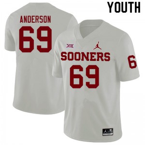 Youth Oklahoma #69 Nate Anderson White University Jersey 517817-553