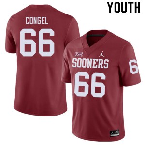 Youth Oklahoma Sooners #66 Robert Congel Crimson Stitched Jersey 255874-536