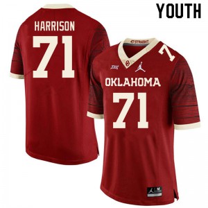 Youth OU #71 Anton Harrison Retro Red Throwback High School Jersey 209870-940