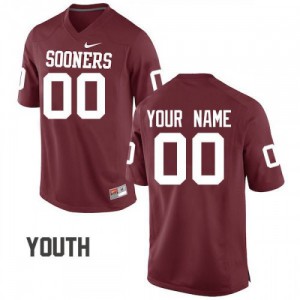 Youth OU #00 Custom Crimson Limited Embroidery Jerseys 103724-344