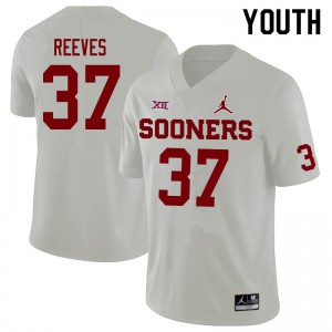 Youth Oklahoma #37 Easton Reeves White Jordan Brand Official Jersey 374878-785