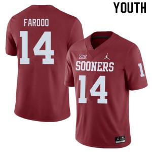 Youth OU #14 Jalil Farooq Crimson Embroidery Jersey 671738-820