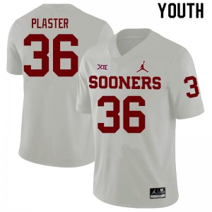 Youth Sooners #36 Josh Plaster White Player Jerseys 647428-101