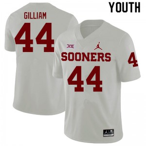 Youth Oklahoma #44 Kelvin Gilliam White NCAA Jerseys 645969-284
