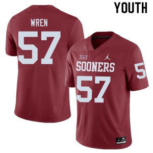 Youth Oklahoma Sooners #57 Maureese Wren Crimson Official Jersey 886311-496