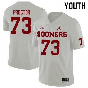 Youth OU #73 R.J. Proctor White Jordan Brand Player Jerseys 154651-907