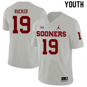 Youth Sooners #19 Ralph Rucker White Alumni Jersey 526443-189