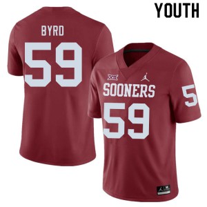 Youth OU #59 Savion Byrd Crimson High School Jerseys 729307-614