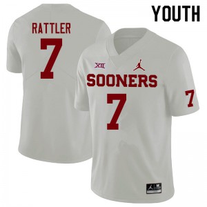 Youth Oklahoma #7 Spencer Rattler White Jordan Brand Player Jerseys 822046-287
