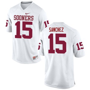 Mens Sooners #15 Zack Sanchez White Game High School Jersey 916769-482